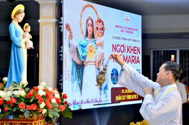 Ban Mục vụ Giới trẻ hạt Chí Hòa: Đêm Thánh ca “Ngợi khen Mẹ Maria” lần 6