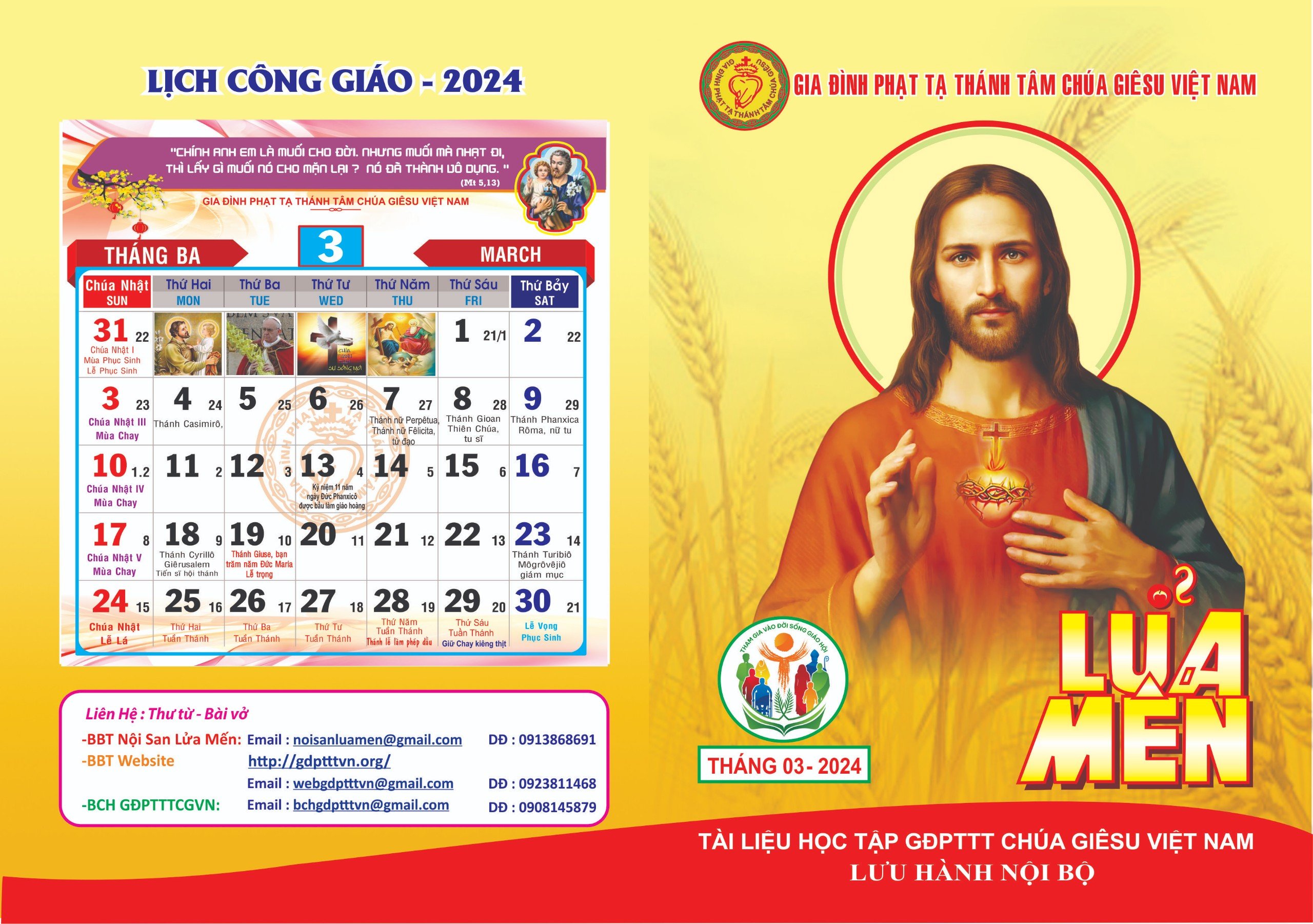 Nội san Lửa Mến tháng 3.2024