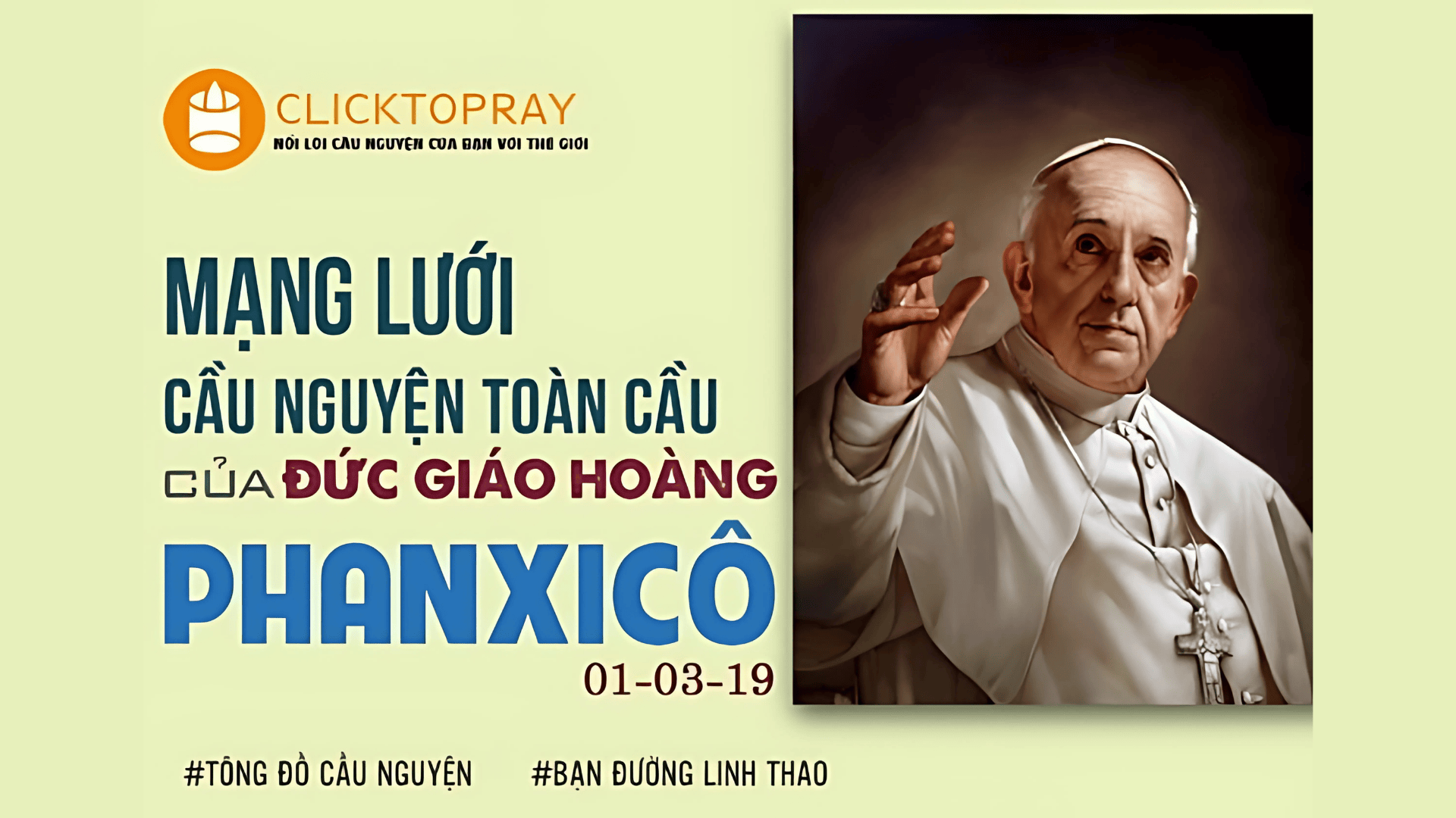 Tông Đồ Cầu Nguyện: Ngày 01/3/2019