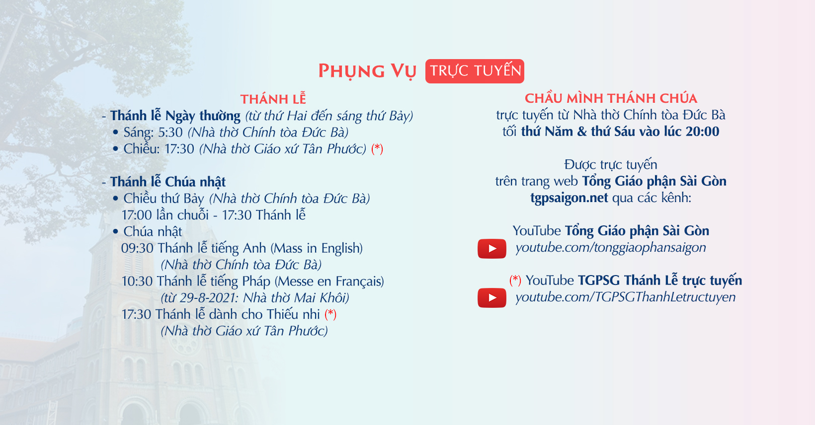 Tổng Giáo phận Sài Gòn: Phụng vụ trực tuyến Chúa nhật 2 mùa Vọng năm C (2021)