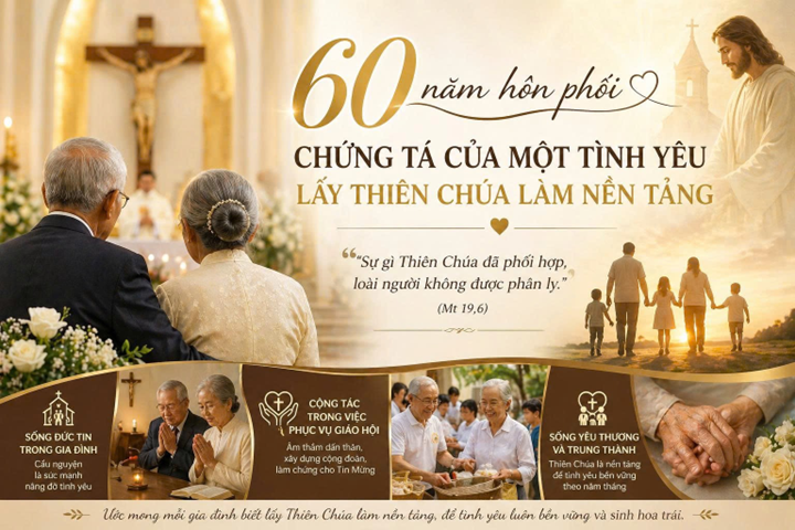 60 năm hôn phối - Chứng tá của một tình yêu lấy Thiên Chúa làm nền tảng