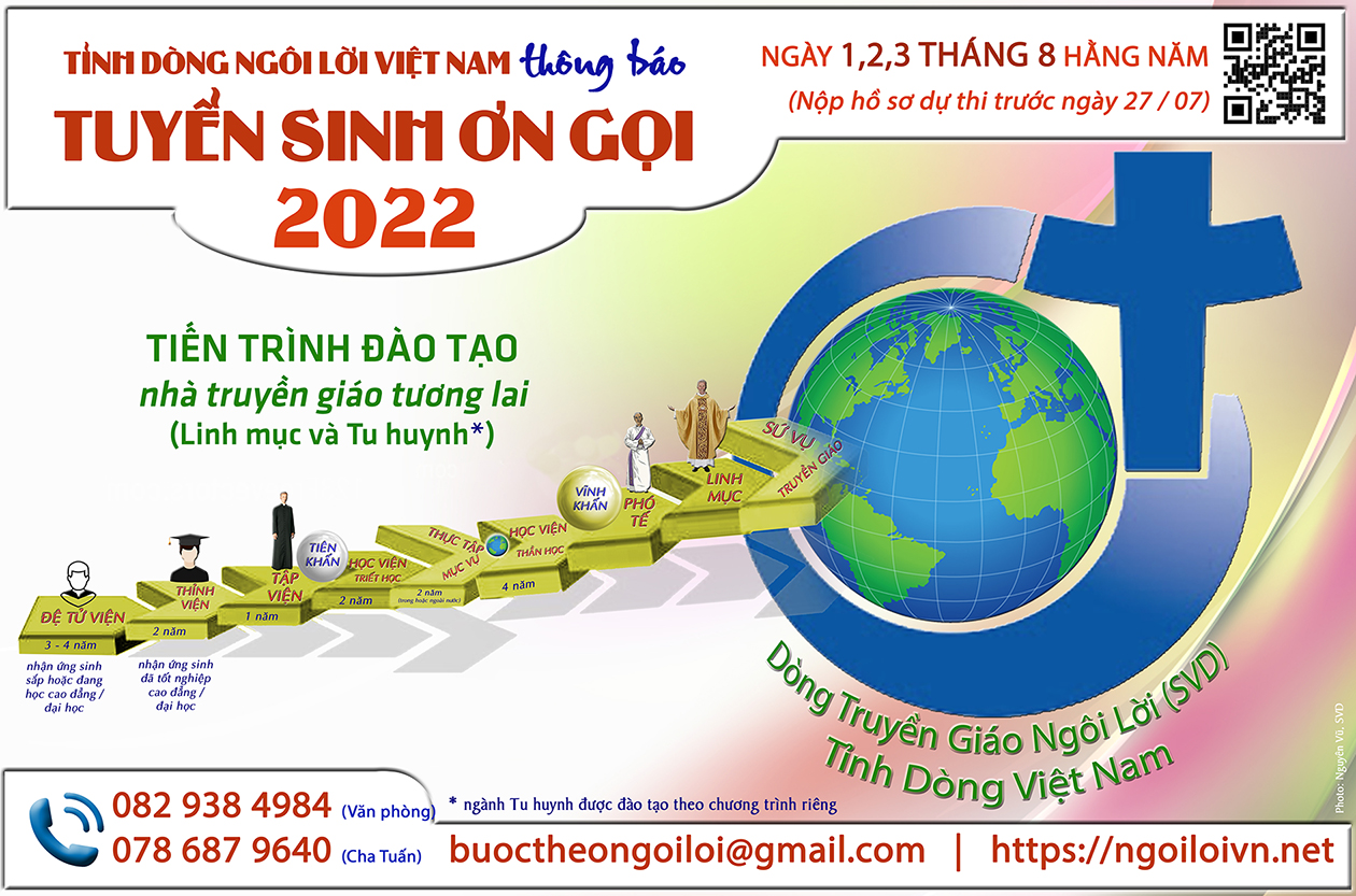 Dòng Ngôi Lời (SVD): Thông báo Tuyển sinh 2022