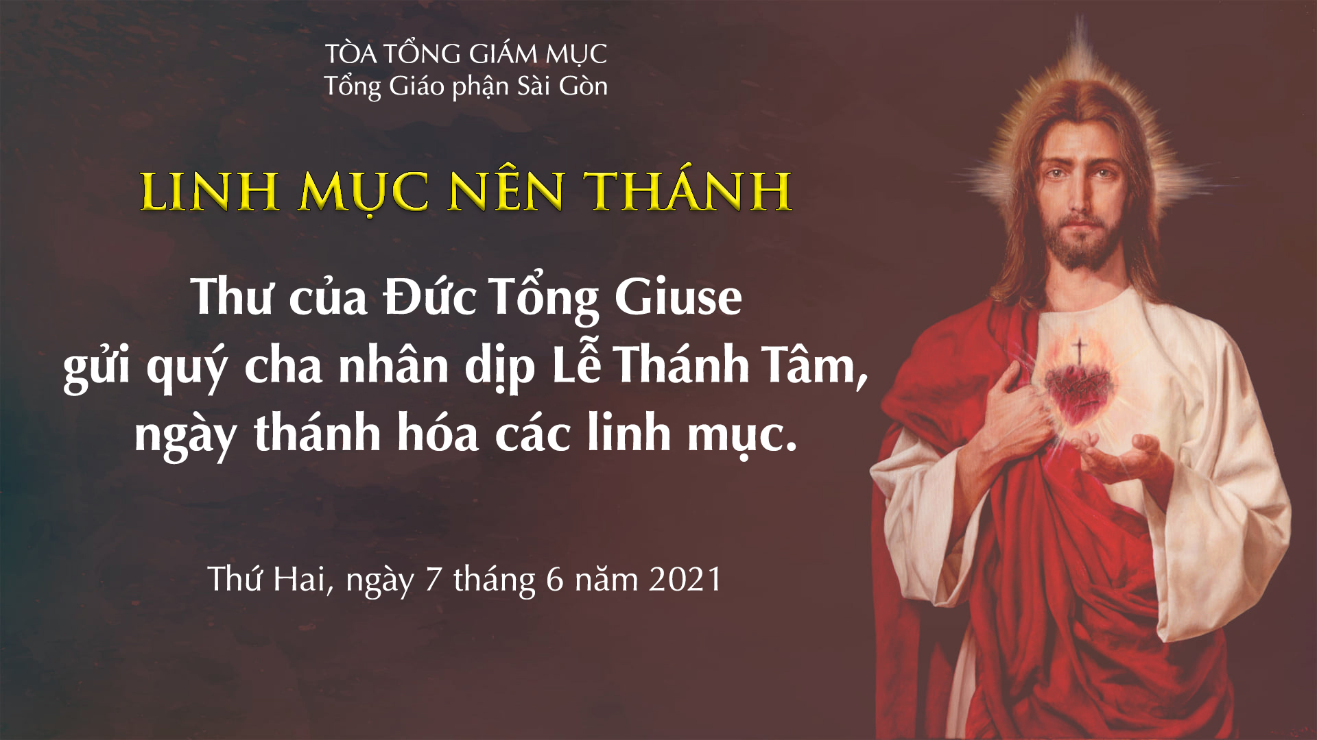 Thư gửi các linh mục nhân dịp Lễ Thánh Tâm 2021
