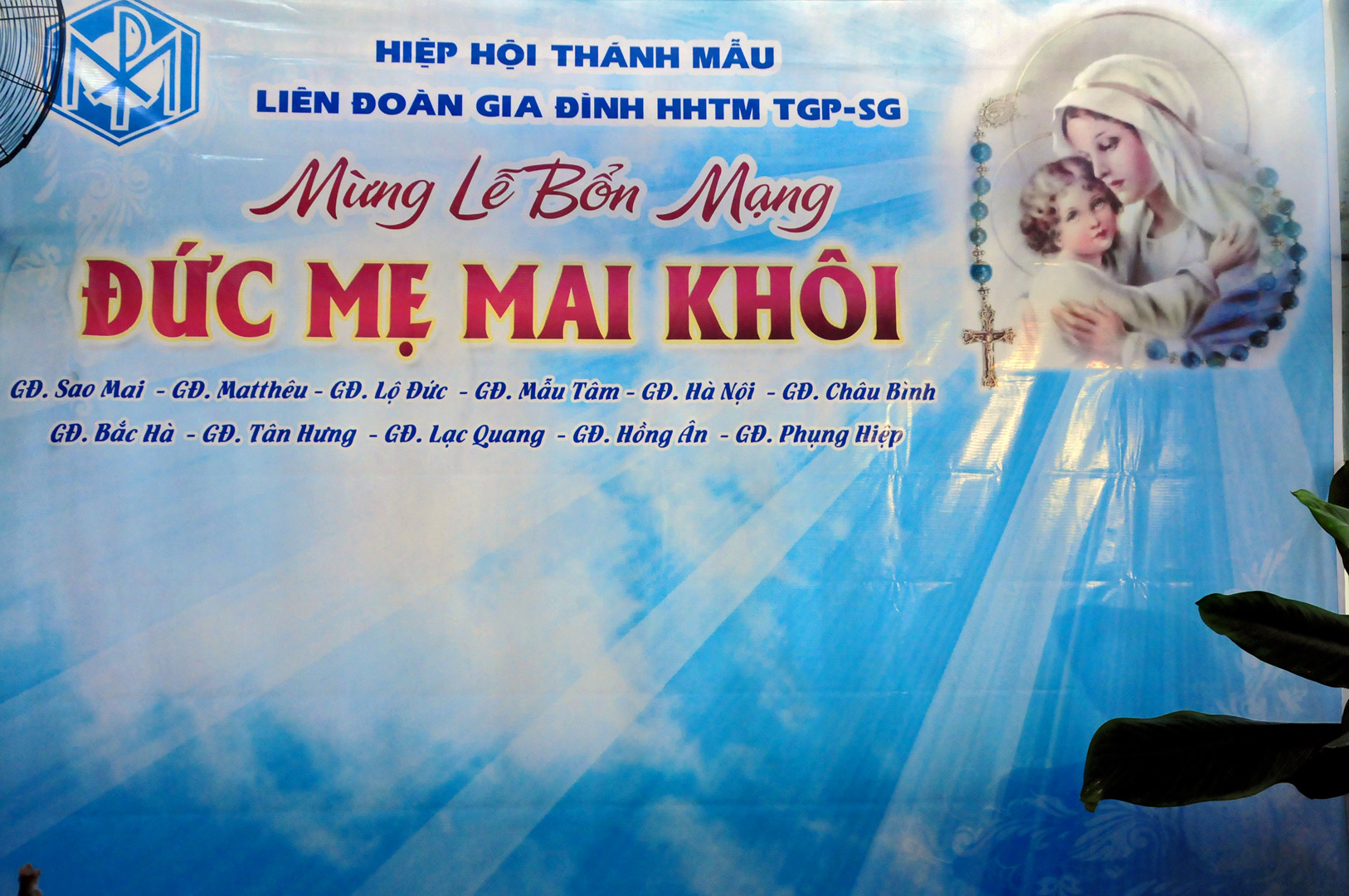 Nhà thờ Thánh Mẫu: Mừng lễ Đức Mẹ Mân Côi - Bổn mạng Liên đoàn Gia đình Hiệp hội Thánh Mẫu TGPSG