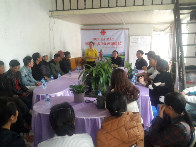 Caritas Hải Phòng: Hỗ trợ ra mắt nhóm tự lực “Hoa Phương Đỏ” của người nhiễm HIV