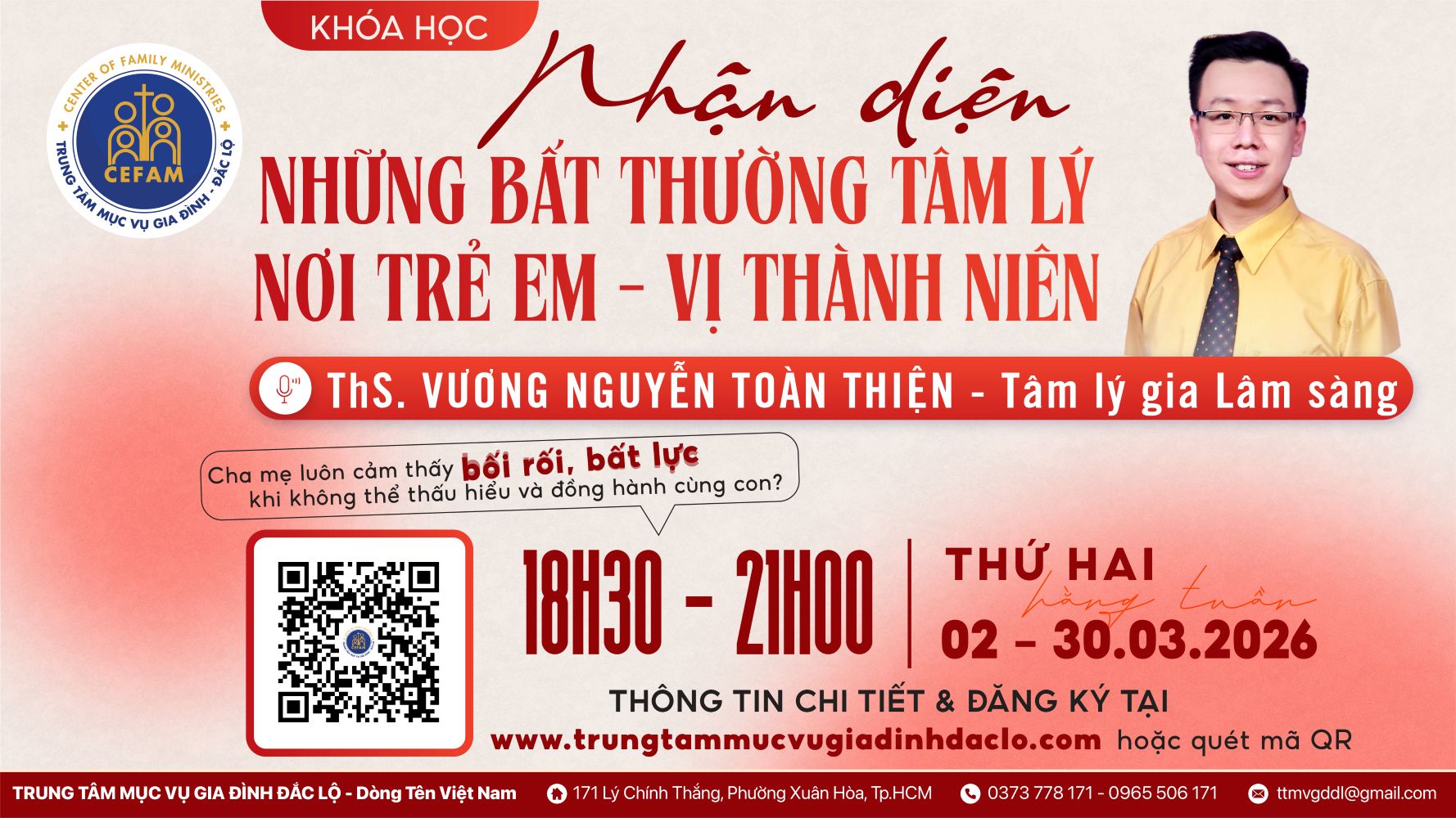 Khóa học: Nhận Diện Những Bất Thường Tâm Lý nơi Trẻ Em - Vị Thành Niên
