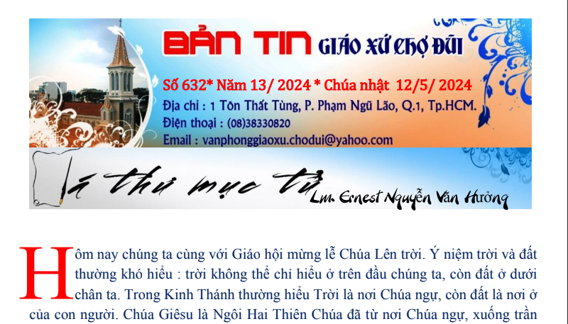 Bản Tin 632 Giáo Xứ Chợ Đũi