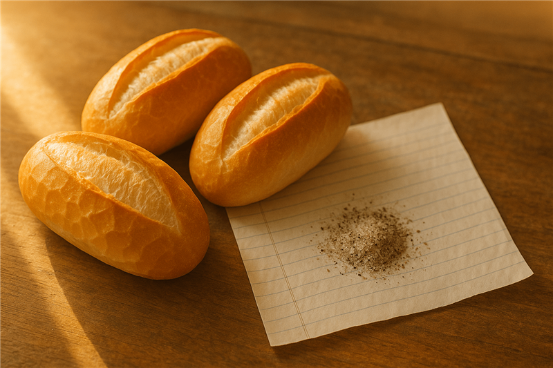 Bánh mì chấm muối tiêu
