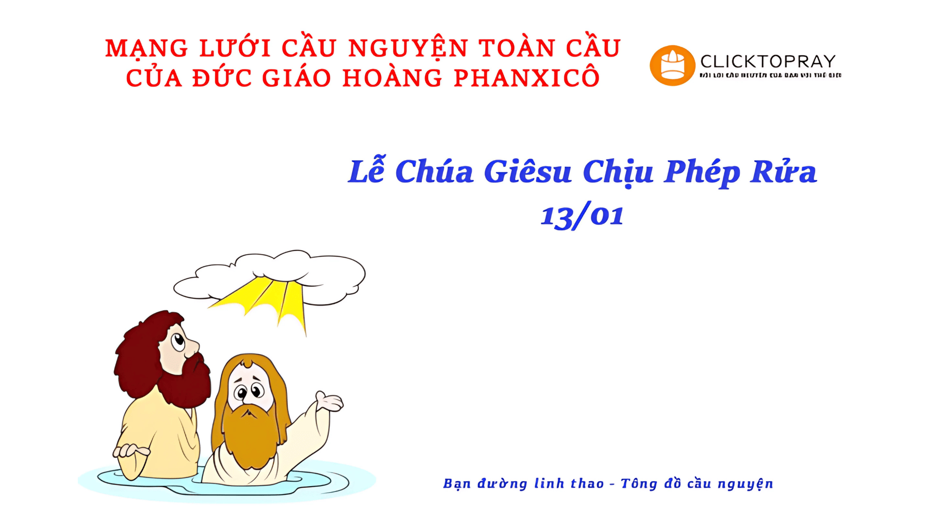 Tông Đồ Cầu Nguyện: Ngày 13/01/2019