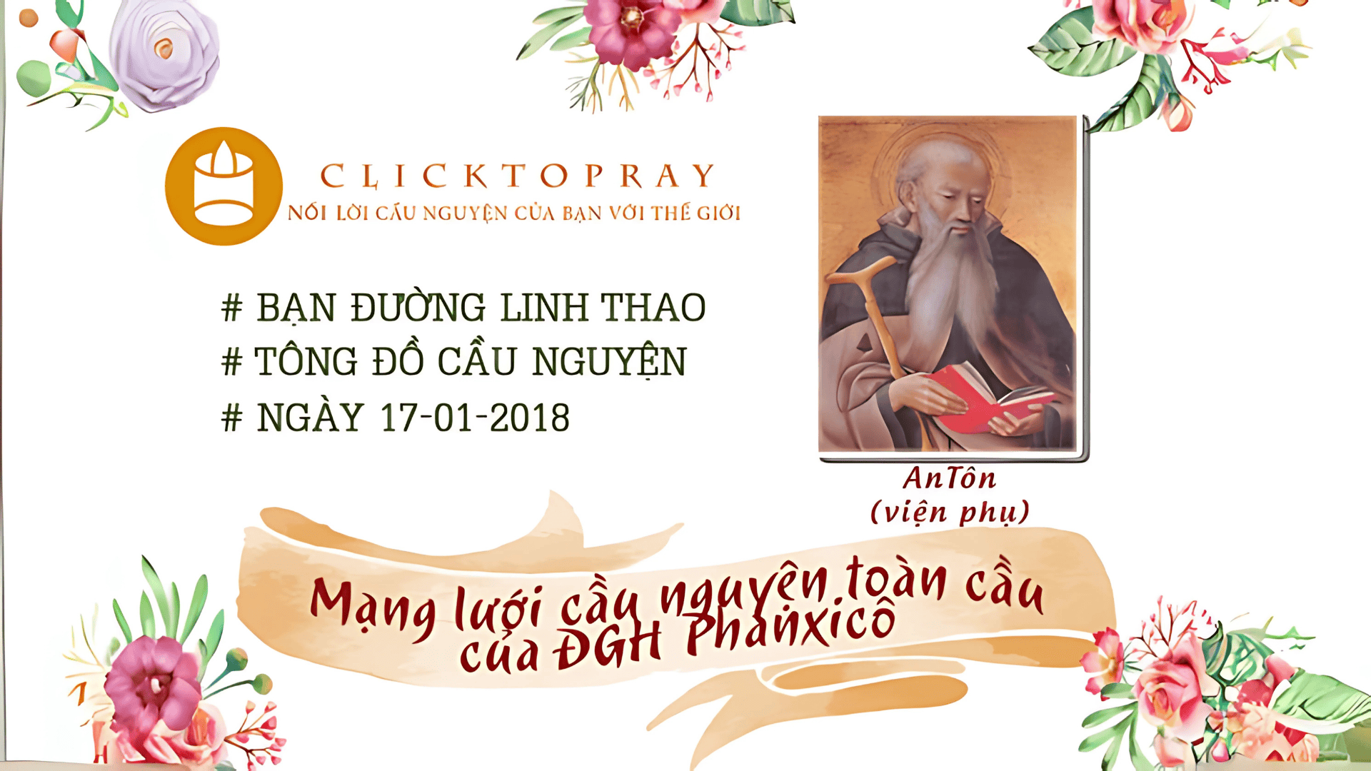Tông Đồ Cầu Nguyện: Ngày 17/01/2019