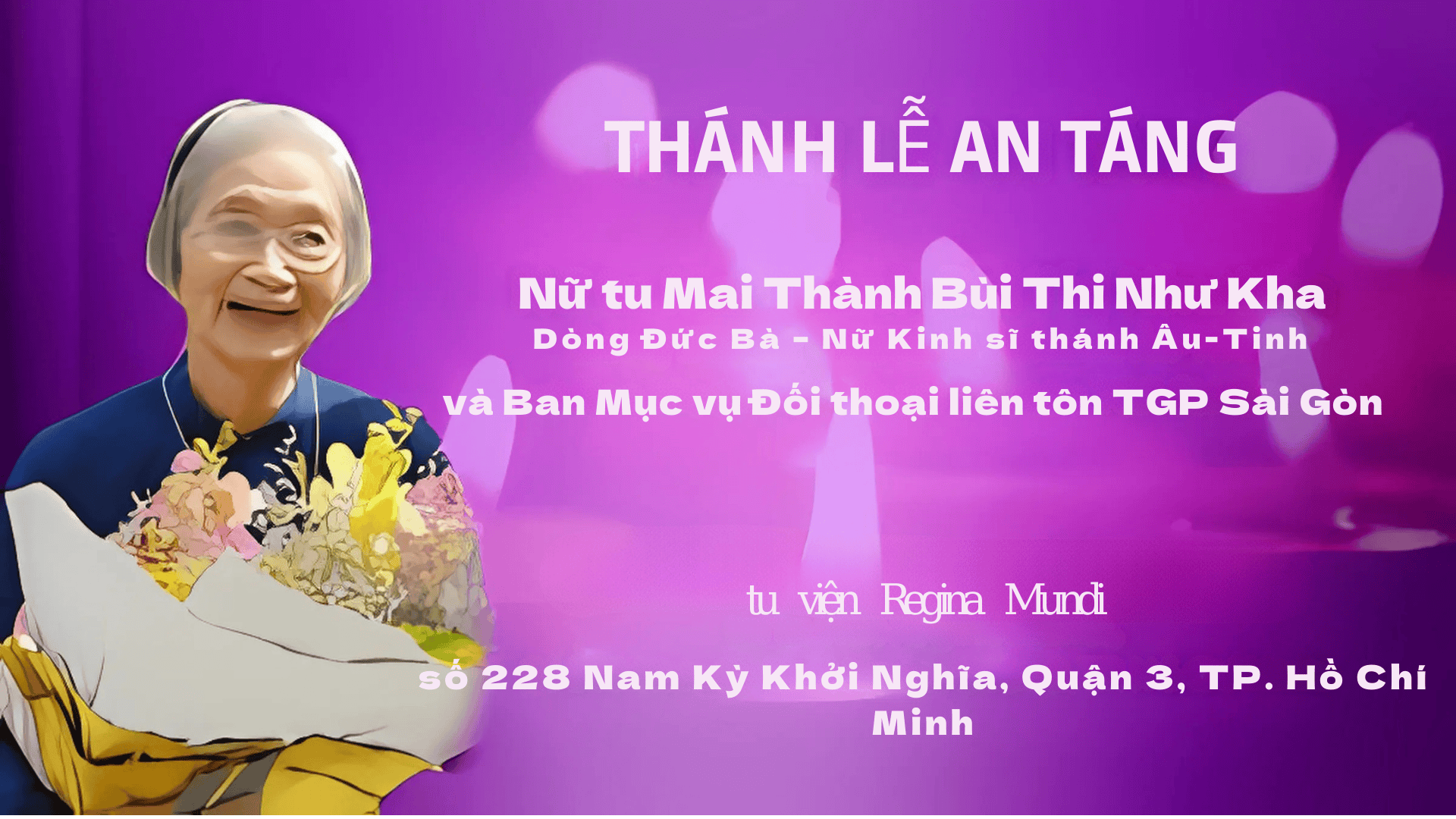 Cáo phó: Nữ tu Mai Thành Bùi Thị Như Kha