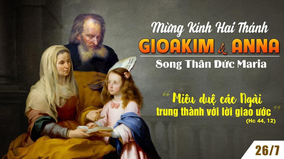 Ngày 26/07: Thánh Gioakim và Thánh Anna, song thân Đức Maria