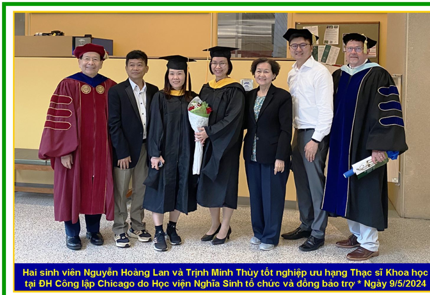 Hai sinh viên VN tốt nghiệp ưu hạng bằng Thạc sĩ Khoa học tại Hoa Kỳ ngày 9/5/2024