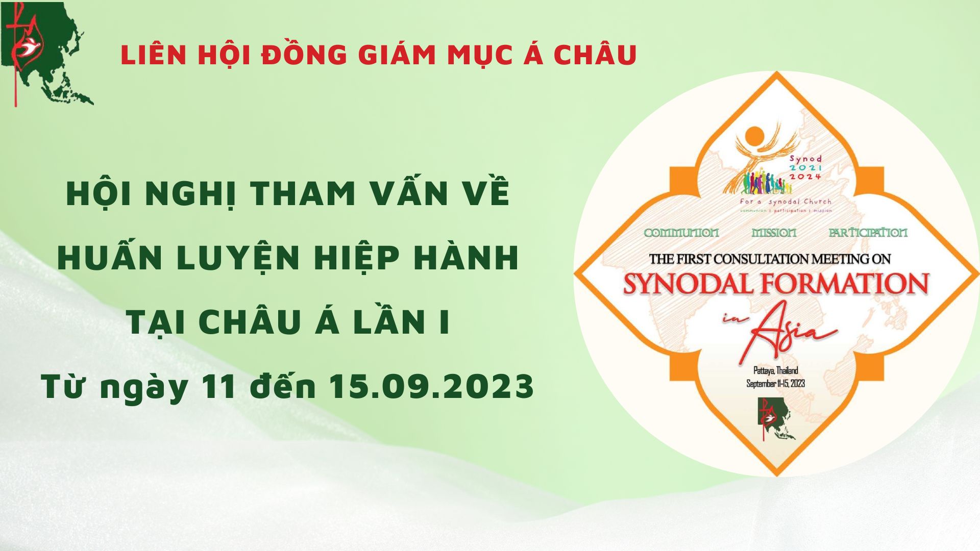 FABC: Hội nghị Tham vấn về Huấn luyện Hiệp hành cho Giáo hội tại châu Á lần I (11-15/09/2023)