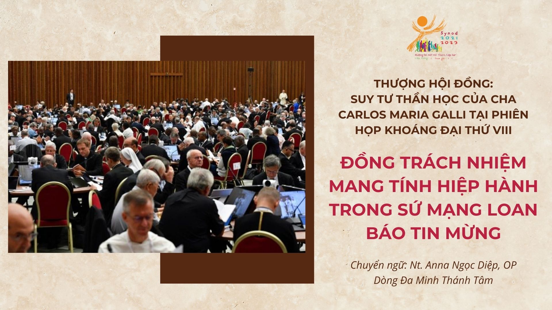 Thượng Hội đồng: Suy tư thần học của cha Carlos Maria Galli tại phiên họp khoáng đại thứ VIII