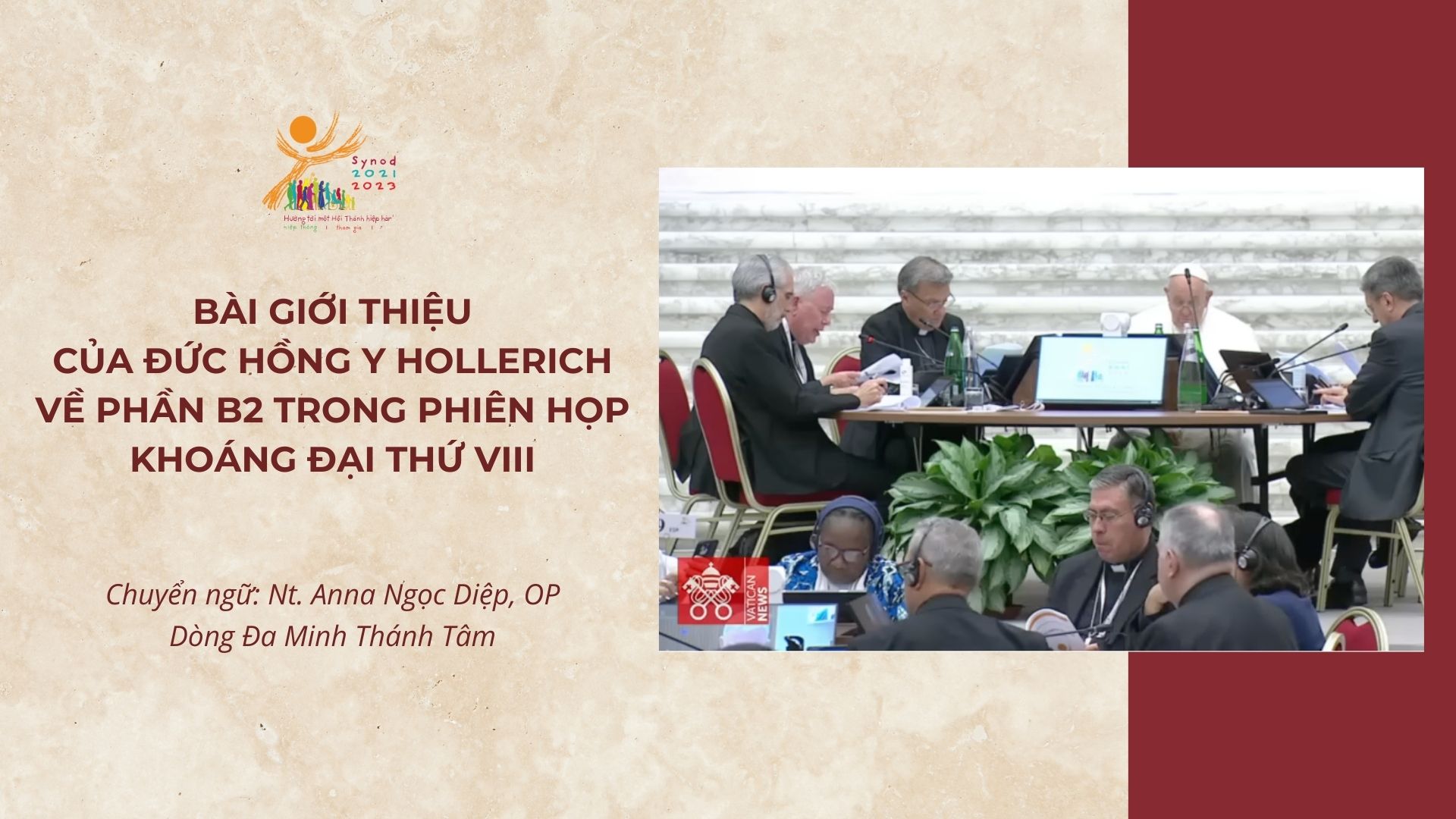 Thượng Hội đồng: Bài giới thiệu của Đức Hồng Y Hollerich trong Phiên họp khoáng đại thứ VIII
