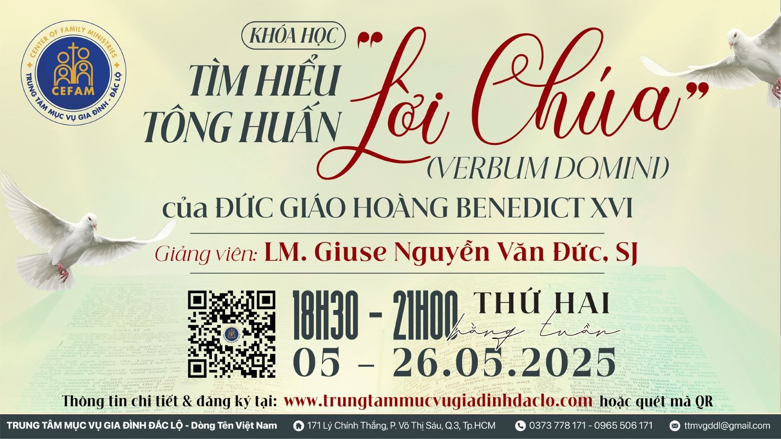 Khóa học "Tìm hiểu Tông Huấn Lời Chúa" (Verbum Domini)