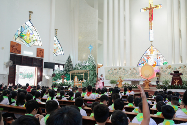 Thiếu nhi Giáo xứ Tân Phước tĩnh tâm Mùa Vọng 2025