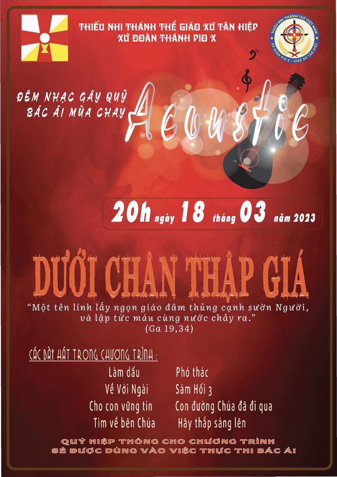 “Dưới Chân Thập Giá”: Âm nhạc Công giáo & Hoạt động từ thiện