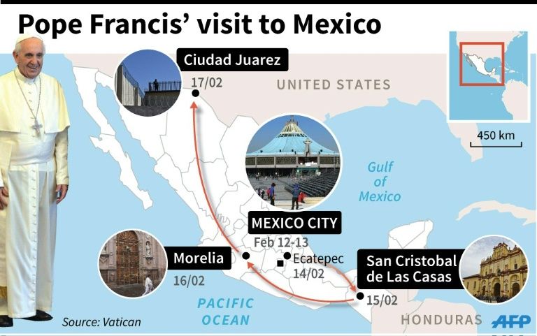 Ngày thứ hai chuyến tông du Mexico của Đức Thánh Cha Phanxicô: “Thiên Chúa là tấm bánh bẻ ra và chia cho mọi người”