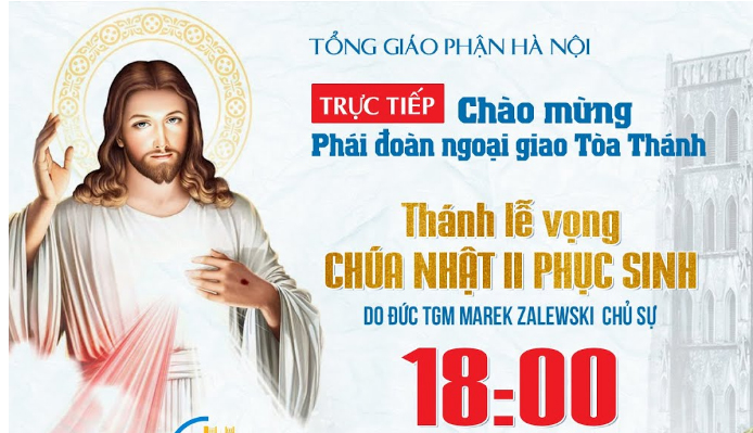 Trực tuyến Lễ Chúa nhật II Phục sinh và Chào đón phái đoàn Tòa Thánh