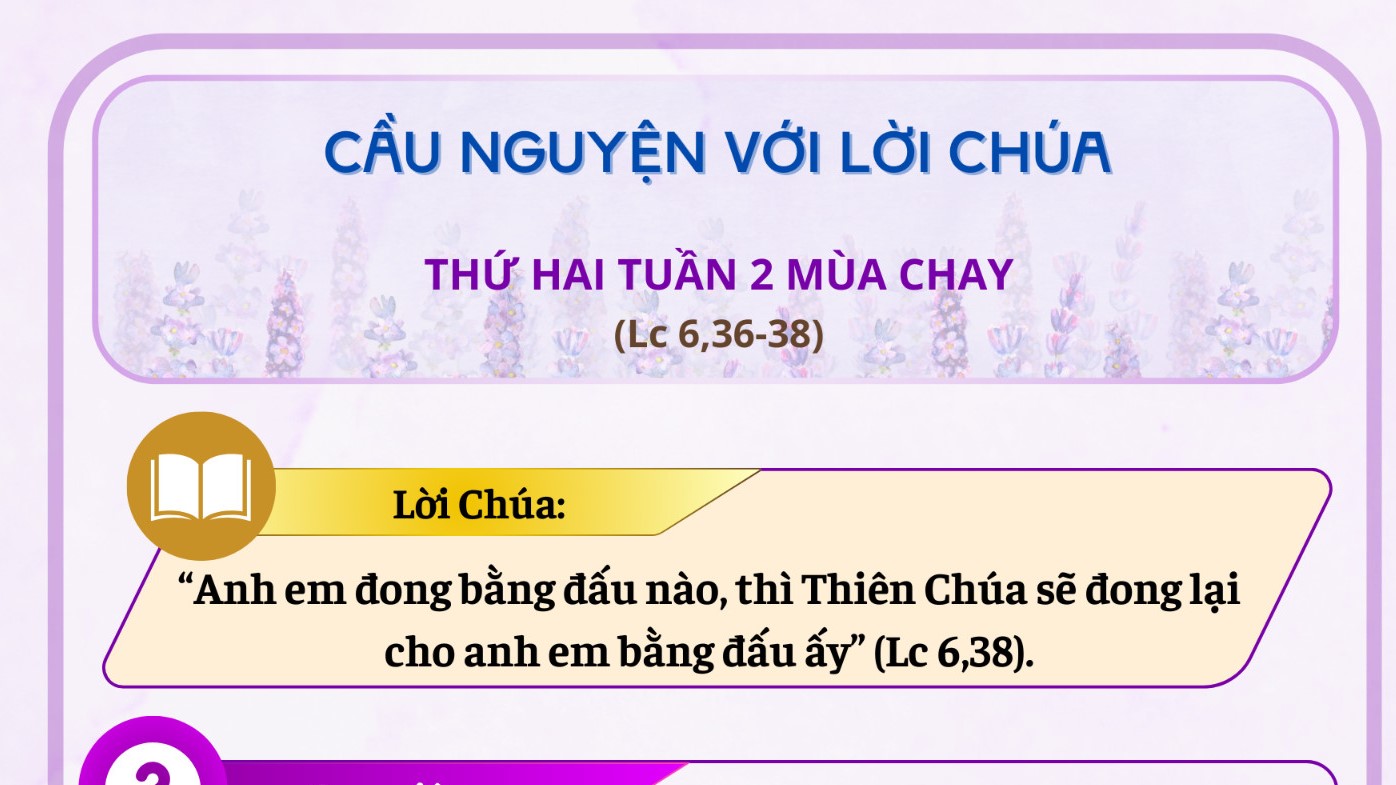 Cầu nguyện với Lời Chúa: Thứ Hai Tuần 2 mùa Chay