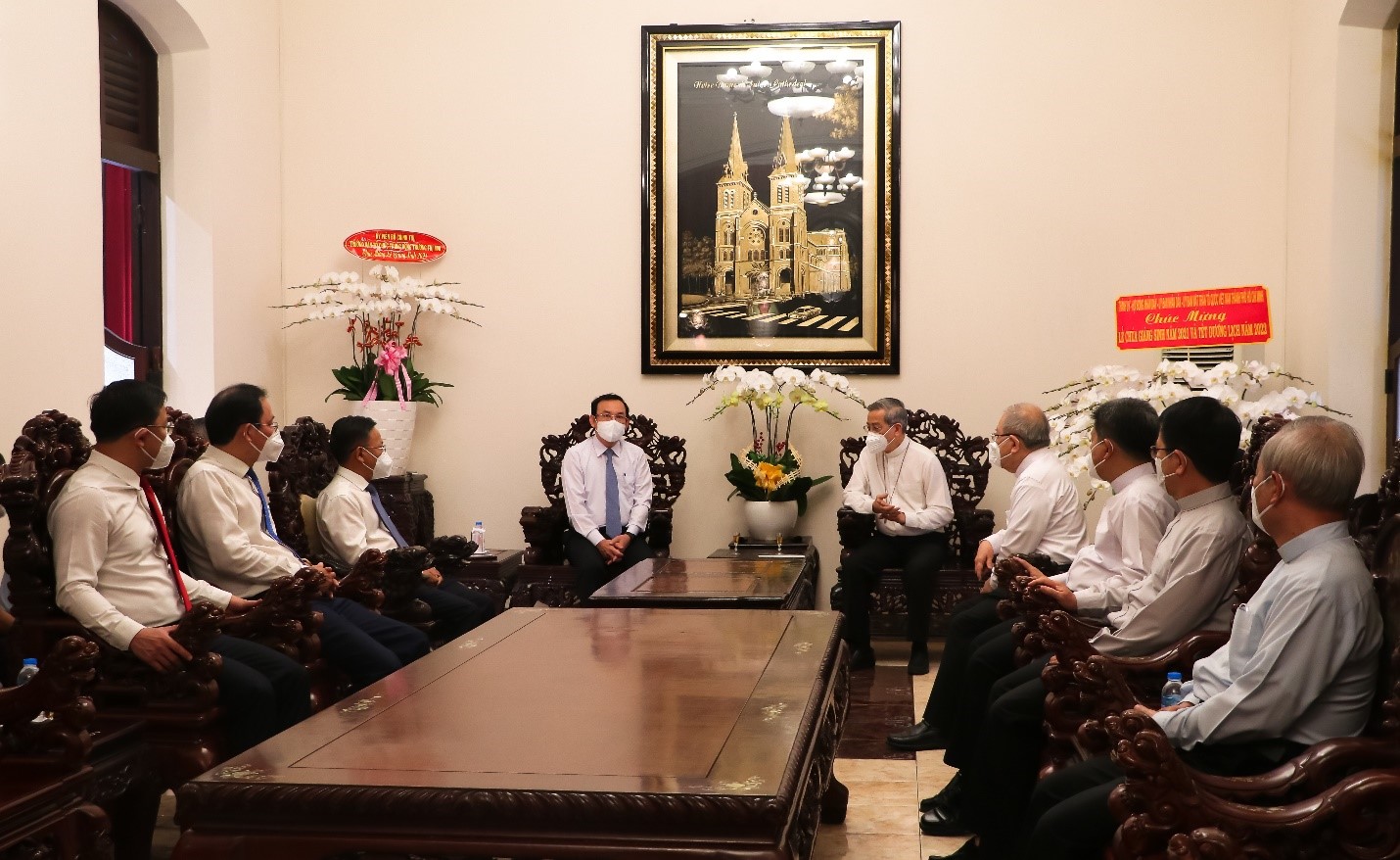 Phái đoàn chính quyền thành phố chúc mừng Giáng Sinh 2021 và năm mới 2022 đến đồng bào Công Giáo