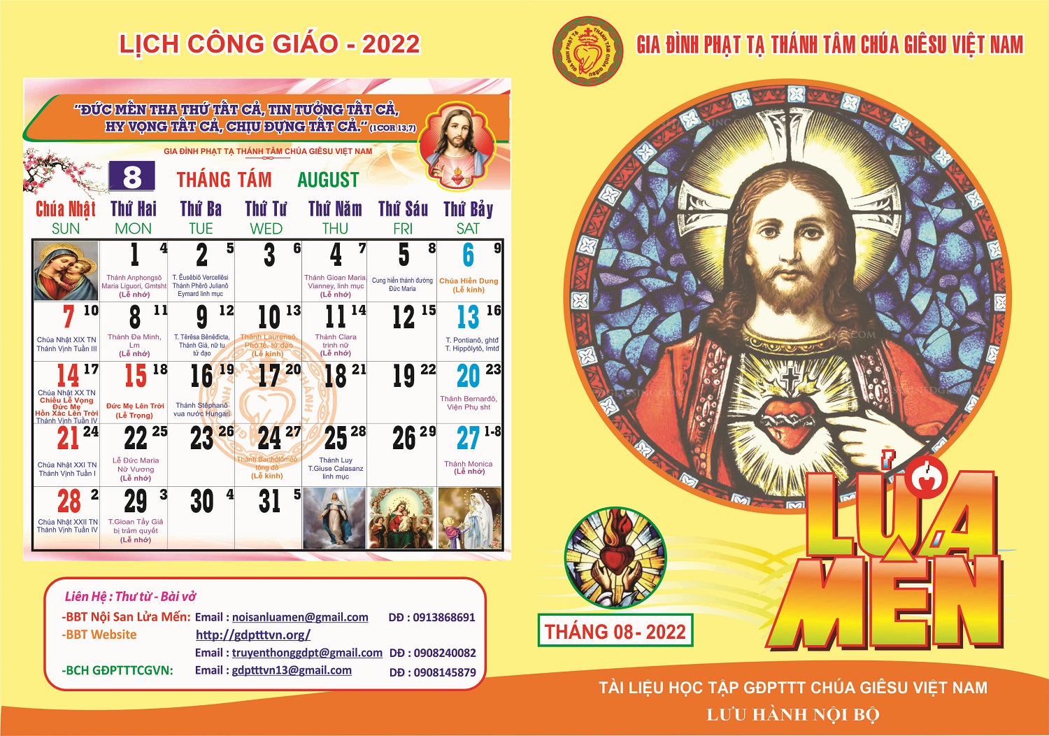 Nội san Lửa Mến tháng 8.2022