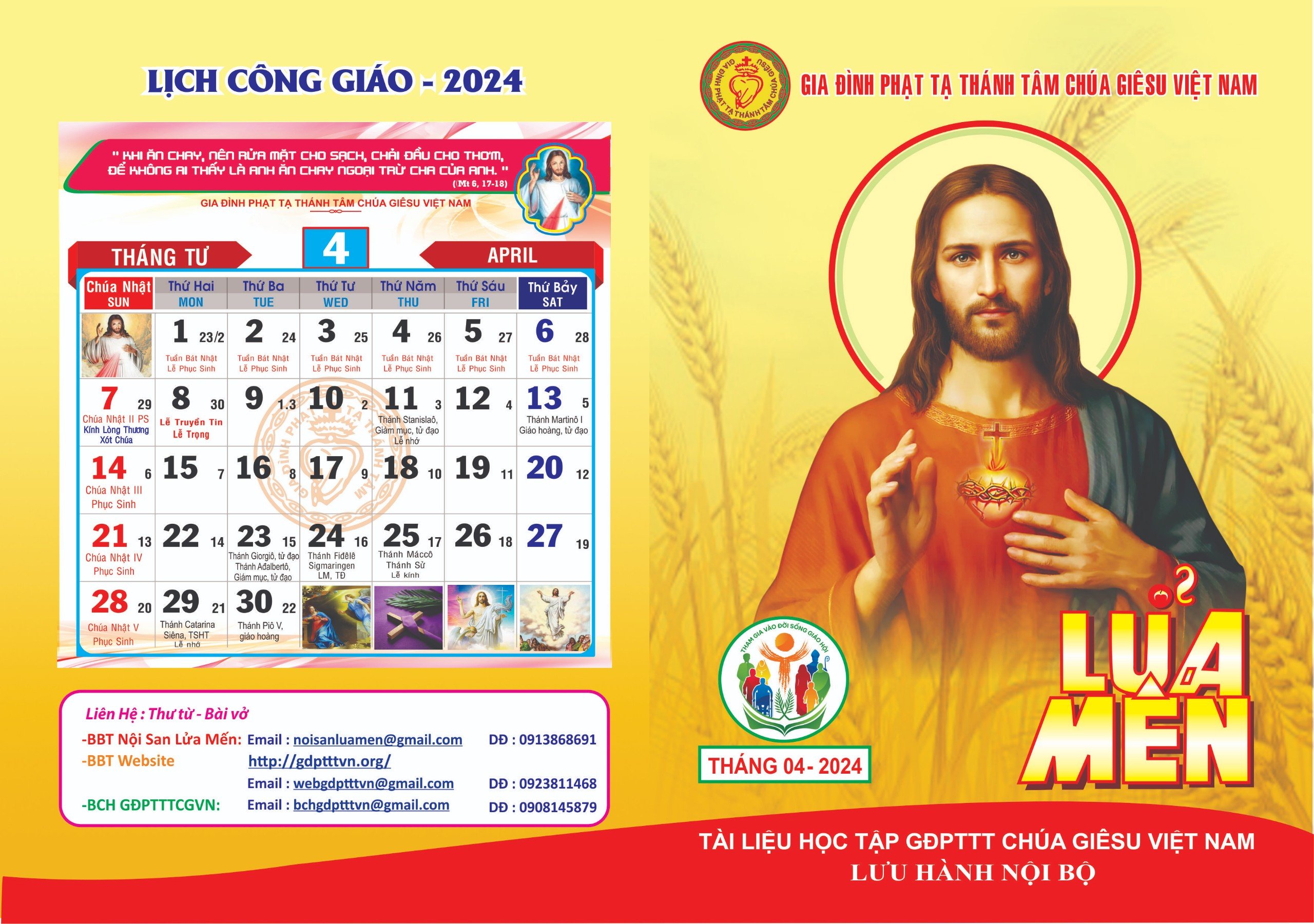 Nội san Lửa Mến tháng 4.2024