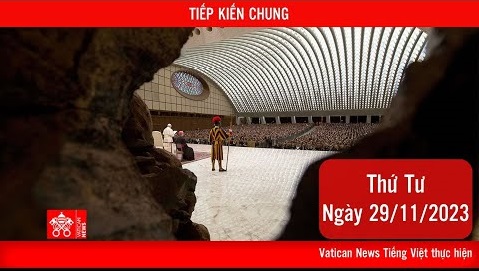 Tiếp kiến chung của ĐTC ngày 29/11/2023 - Kitô hữu phải lấp đầy các xã hội bi quan bằng niềm vui Tin Mừng