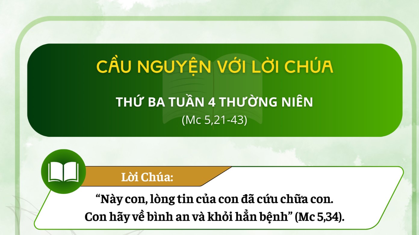 Cầu nguyện với Lời Chúa: Thứ Ba Tuần 4
