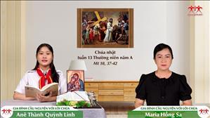 Gia đình cầu nguyện với Lời Chúa: Chúa nhật 13 Thường niên năm A (Mt 10, 37-42)