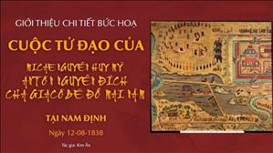 Bức họa cuộc tử đạo của ông Micae Mỹ, Antôn Đích và cha Giacôbê Mai Năm, 12-08-1838 tại Nam Định