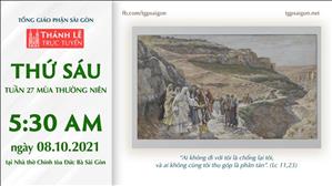 TGP Sài Gòn trực tuyến 8-10-2021: Thứ Sáu tuần 27 TN lúc 5:30 tại Nhà thờ Chính tòa Đức Bà