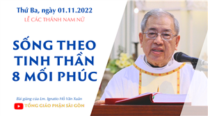 Sống theo tinh thần 8 mối phúc - Lm. Ignatio Hồ Văn Xuân | Lễ Các thánh Nam nữ