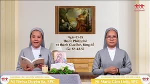 Gia đình cầu nguyện với Lời Chúa: Thánh Philipphê và thánh Giacôbê, Tông đồ (Ga 12, 44-50)