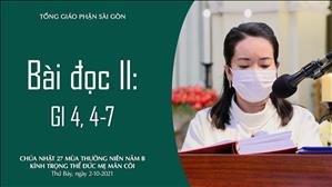 Kính trọng thể Đức Mẹ Mân Côi - Bài đọc II: Gl 4, 4-7