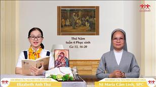 Gia đình cầu nguyện với Lời Chúa: Thứ Năm tuần 4 Phục sinh (Ga 13, 16-20)