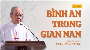 Bình an trong gian nan - Lm Rôcô Nguyễn Duy | Thứ Hai tuần VII Phục sinh