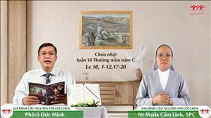 Gia đình cầu nguyện với Lời Chúa ngày 3-7-2022: Chúa nhật 14 mùa Thường niên năm C (Lc 10, 1-12.17-20)