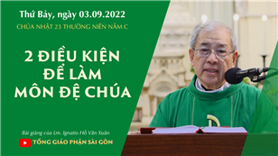 CN 23 TN năm C - 2 điều kiện để làm môn đệ Chúa