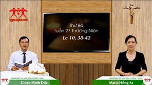 Gia đình cầu nguyện với Lời Chúa ngày 06-10-2020: thứ Ba tuần 27 mùa Thường niên (Lc 10, 38-42)
