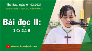 CN 5 TN năm A - Bài đọc II: 1 Cr 2, 1-5