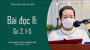 Chúa nhật 23 TN năm B - Bài đọc II: Gc 2, 1-5