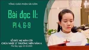 Lễ Đức Mẹ Mân Côi - Bài đọc II: Gl 4,4-7