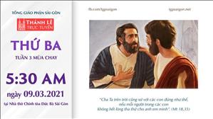 TGP Sài Gòn - Thánh lễ trực tuyến 9-3-2021: Thứ Ba tuần 3 MC lúc 5:30 tại Nhà thờ Chính tòa Đức Bà