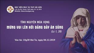 Học viện Mục vụ -Tĩnh nguyện mùa Vọng 2019