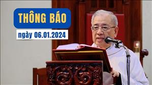 Nhà thờ Chính Tòa Đức Bà: Thông báo ngày 6-1-2024