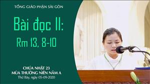 CN 23 TN A - Bài đọc II: Rm 13, 8-10