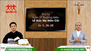 Gia đình cầu nguyện với Lời Chúa ngày 07-10-2020: Đức Mẹ Mân Côi (Lc 1, 26-38)